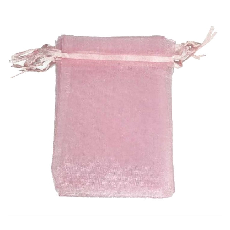 Sacos de organza rosa claro 10 x 13