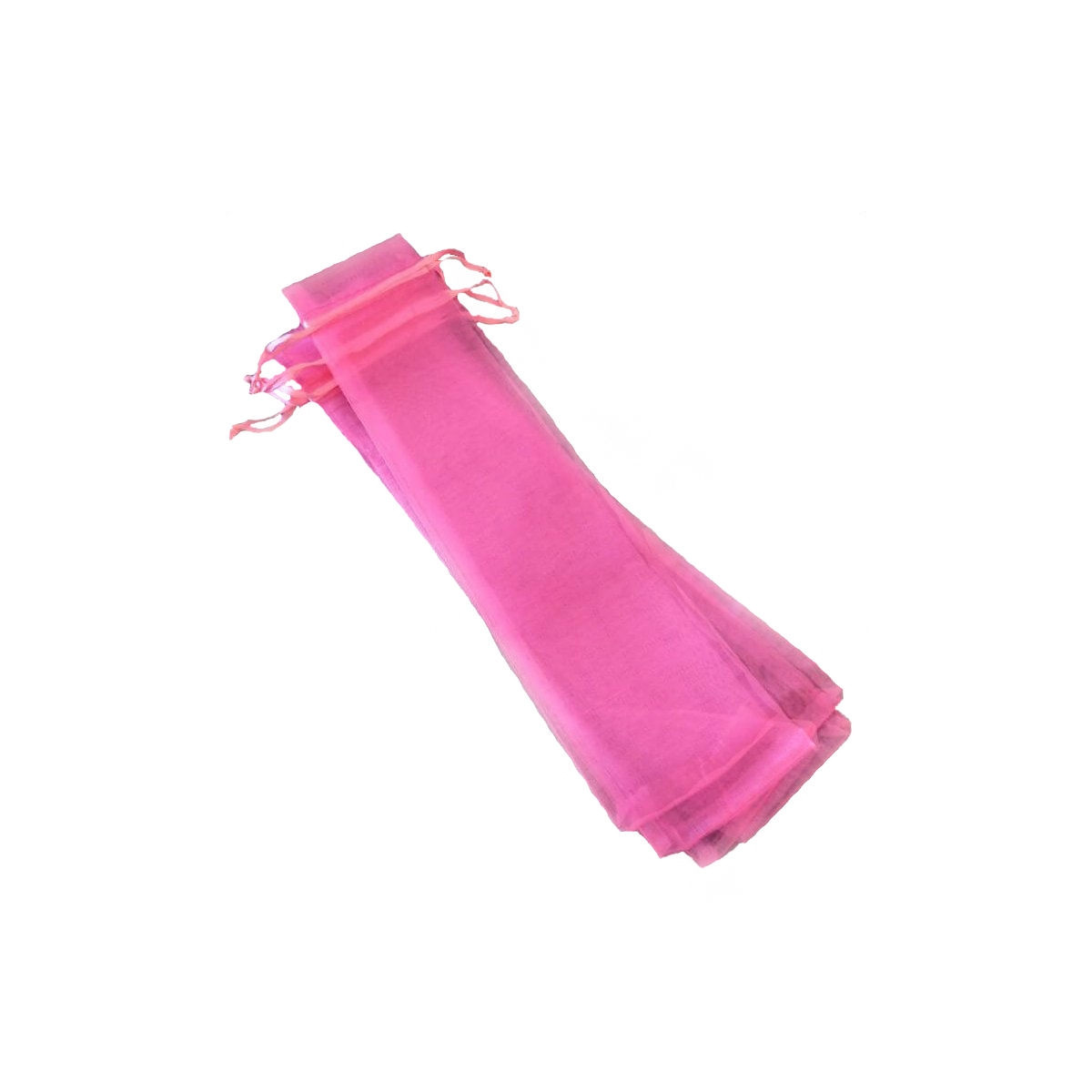 Bolsa de organza 30x7 cm rosa chiclete
