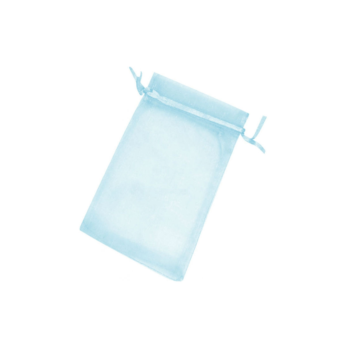 10 x 13 sacos de organza azul claro