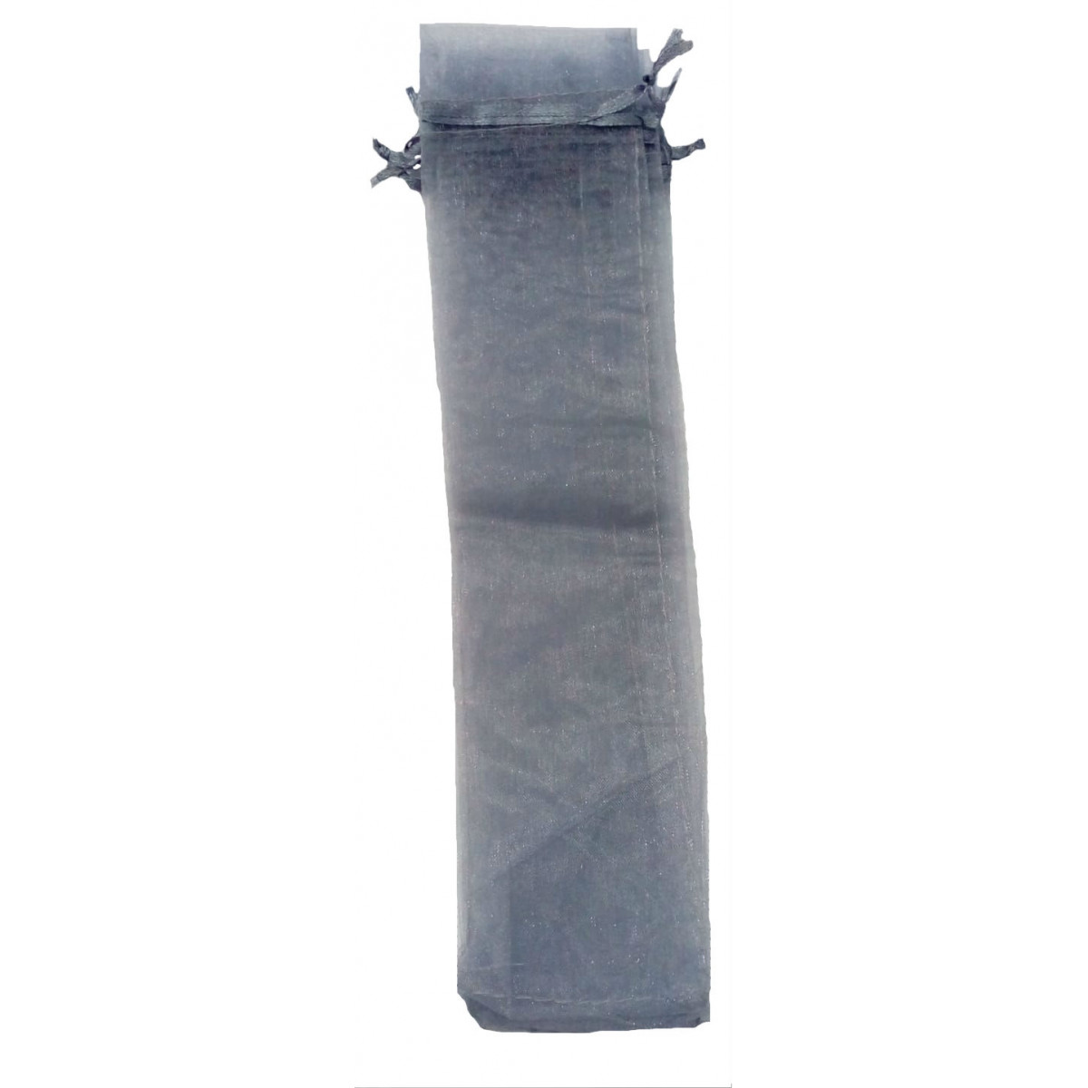 Bolsa de organza 30x7 cm prata