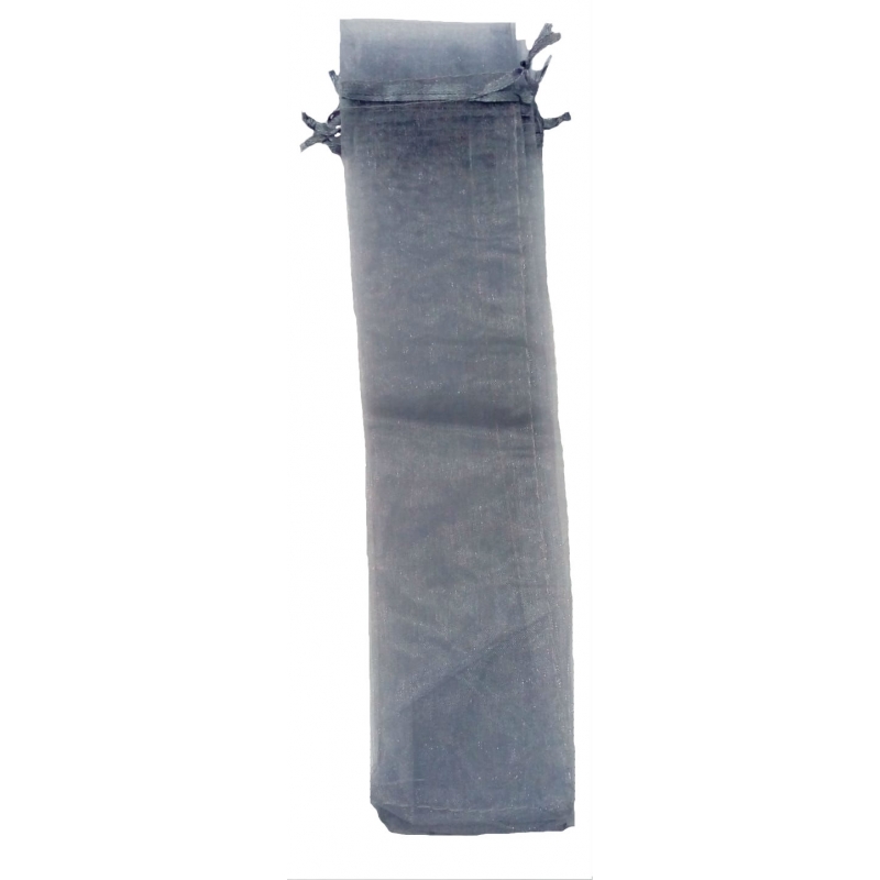 Bolsa de organza 30x7 cm prata