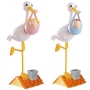 Figura cegonha bebê para bolo de batismo