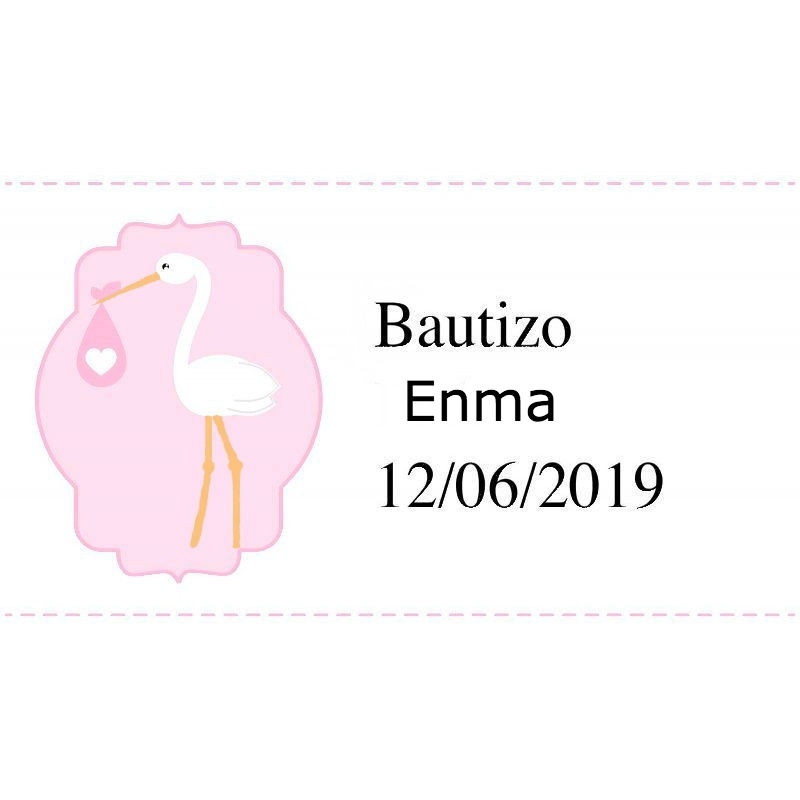 Etiqueta adesiva batizado