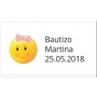Adesivos personalizados batizado menina