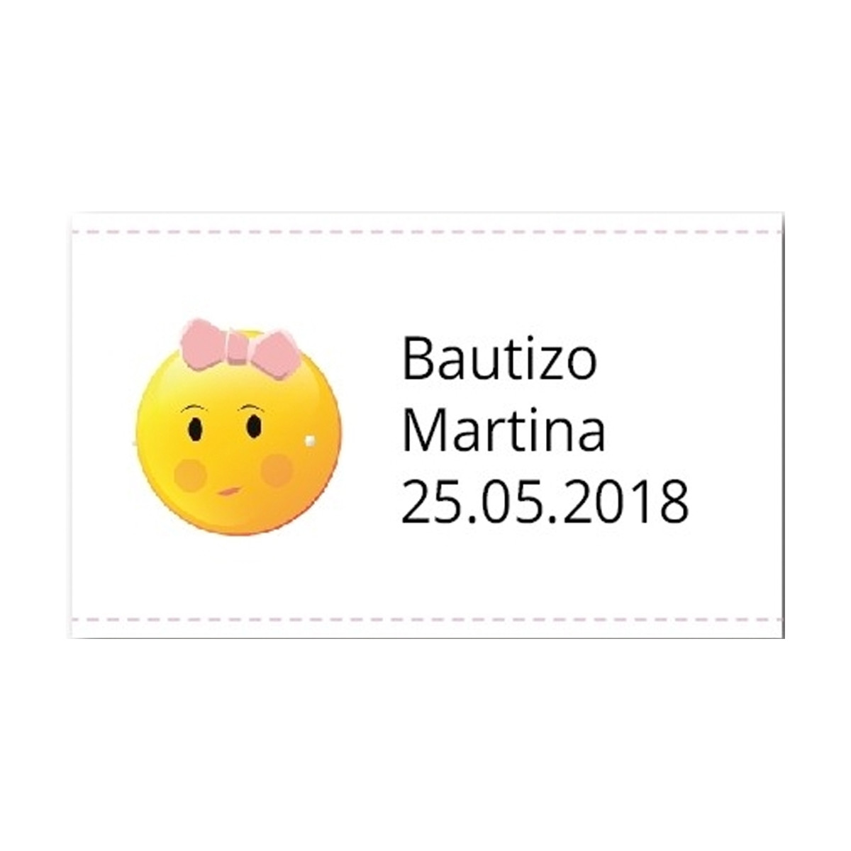 Adesivos personalizados batizado menina