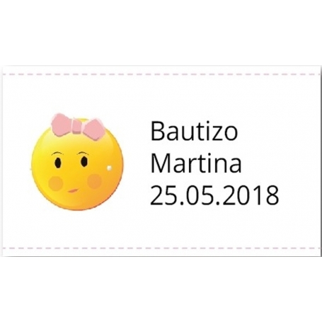 Adesivos personalizados batizado menina