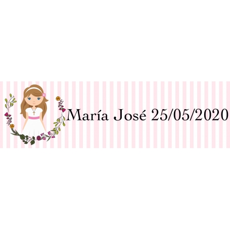 Caneta para detalhes de comunhão menina personalizada