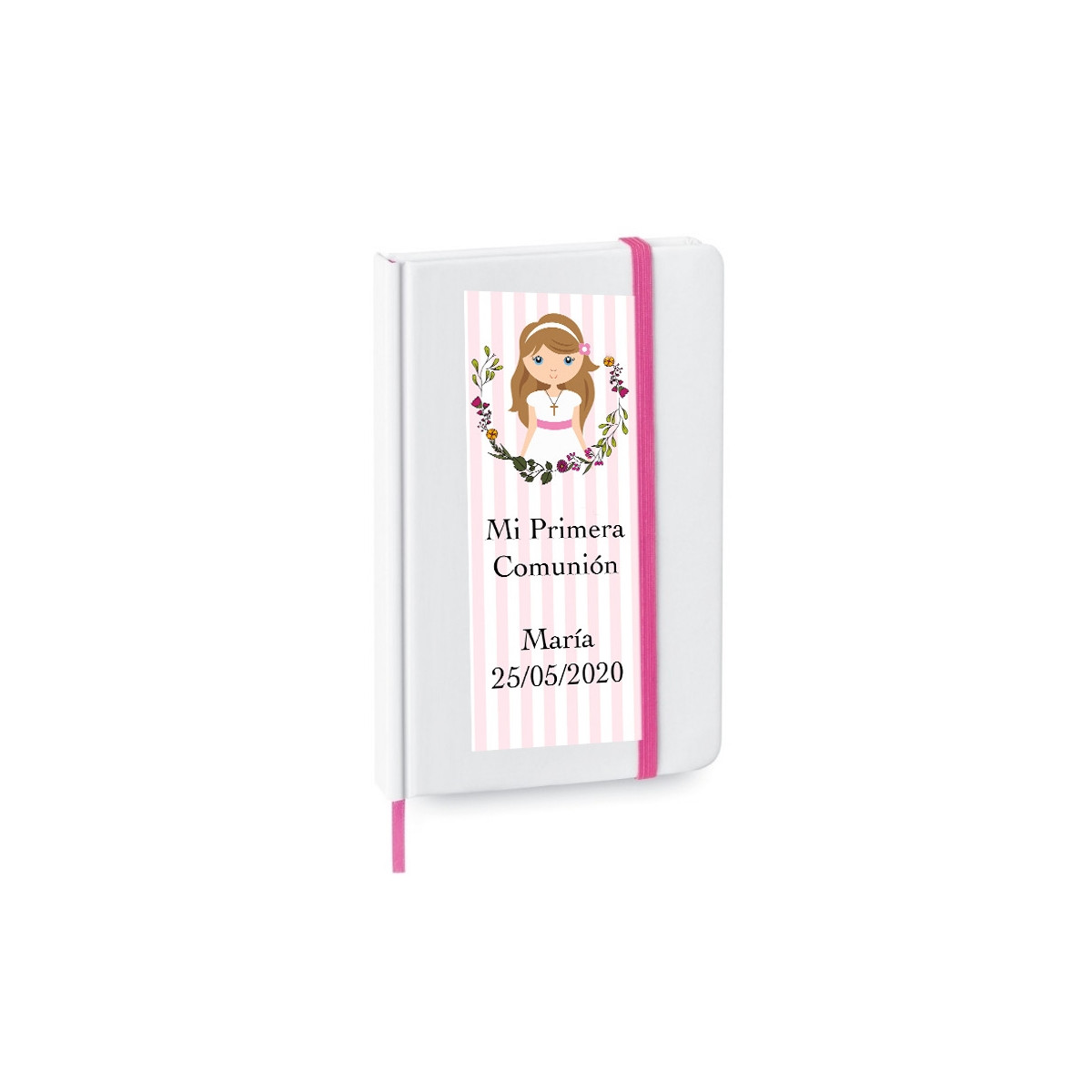 Caderno de comunhão menina personalizado