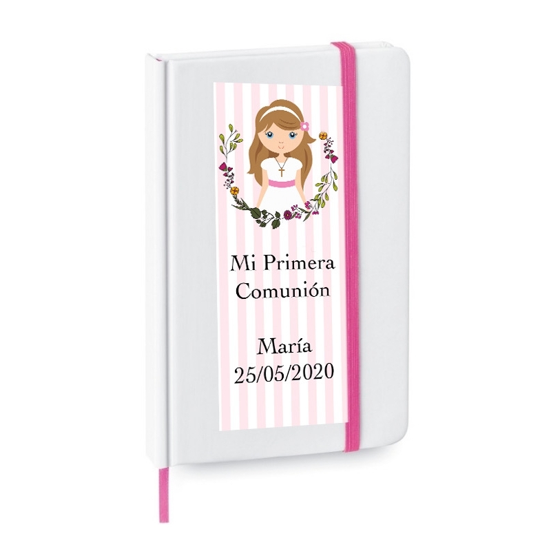 Caderno de comunhão menina personalizado