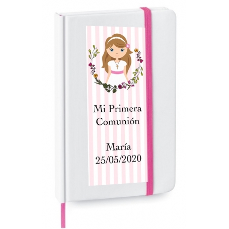 caderno com nome hospede personalizado com caneta lanterna saco organza