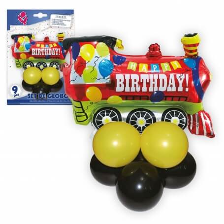 Pacote de balões de poliamida trem