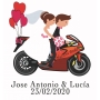 Adesivos de namorados de motocicleta