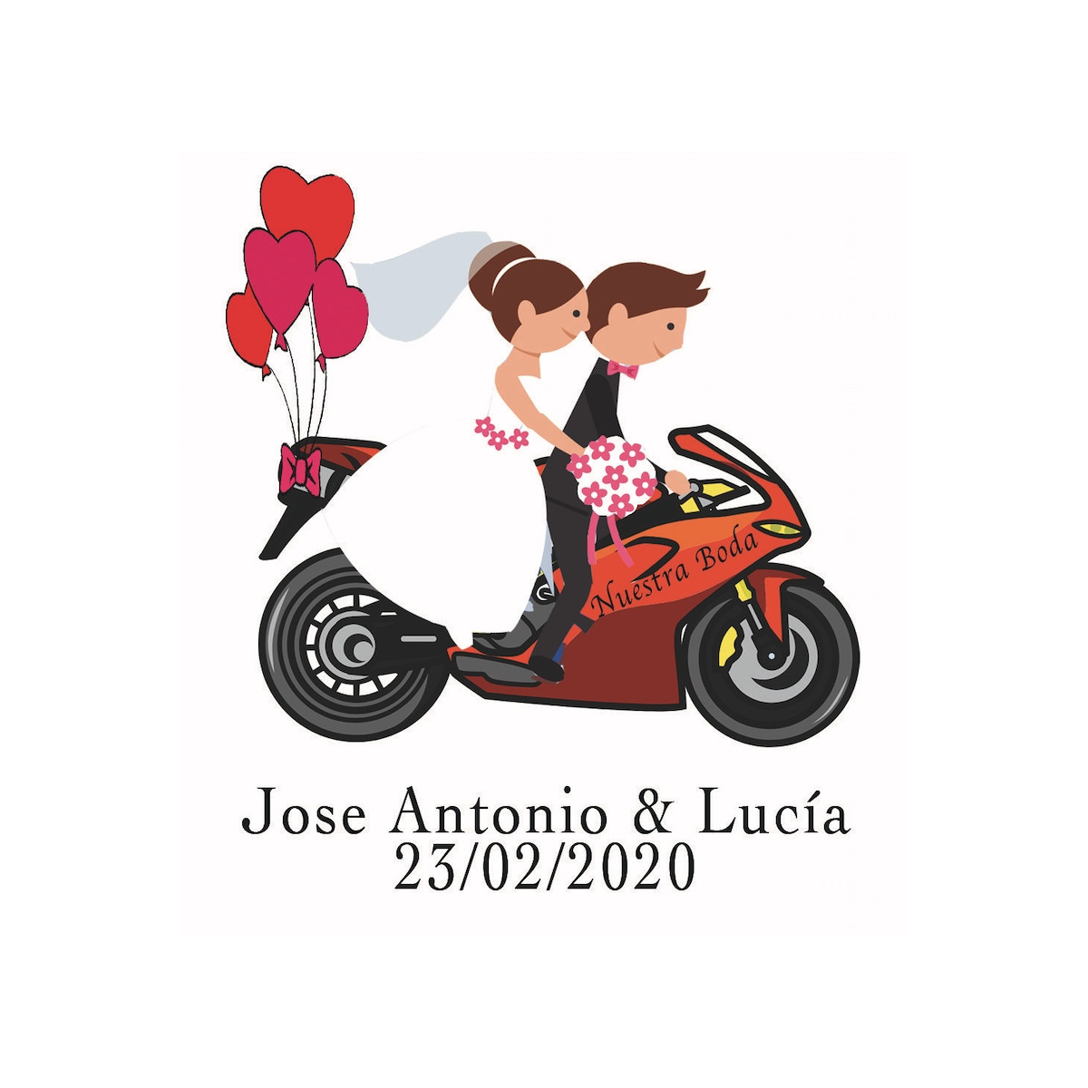 Adesivos de namorados de motocicleta