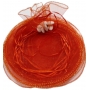 Bolsa de organza para arroz na cor vermelha e para pétalas