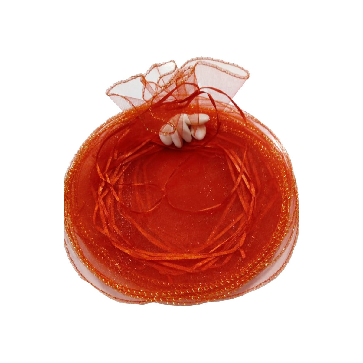 Bolsa de organza para arroz na cor vermelha e para pétalas