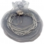 Saco de organza para arroz cor de prata e para pétalas
