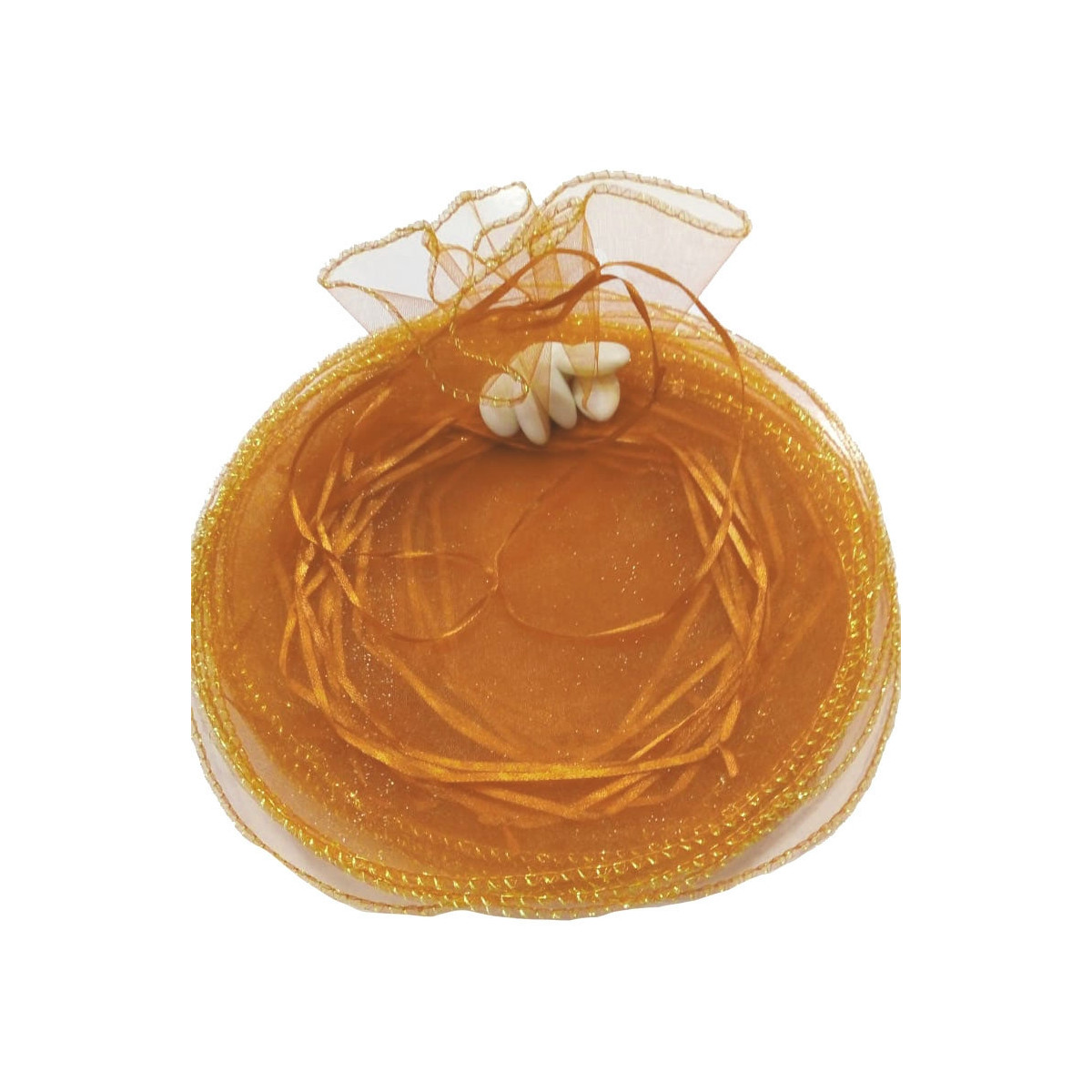 Bolsa de organza para arroz cor de laranja escuro e para pétalas