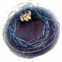 Saco de organza para arroz color azul marinho