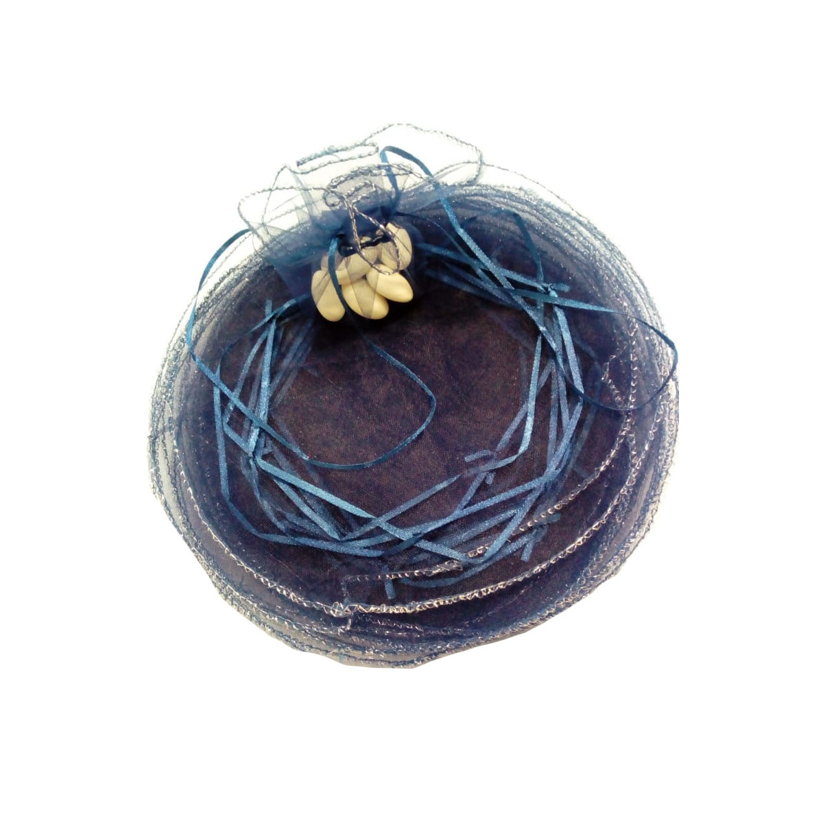 Saco de organza para arroz color azul marinho