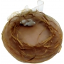 Bolsa de organza para arroz cor de marrom