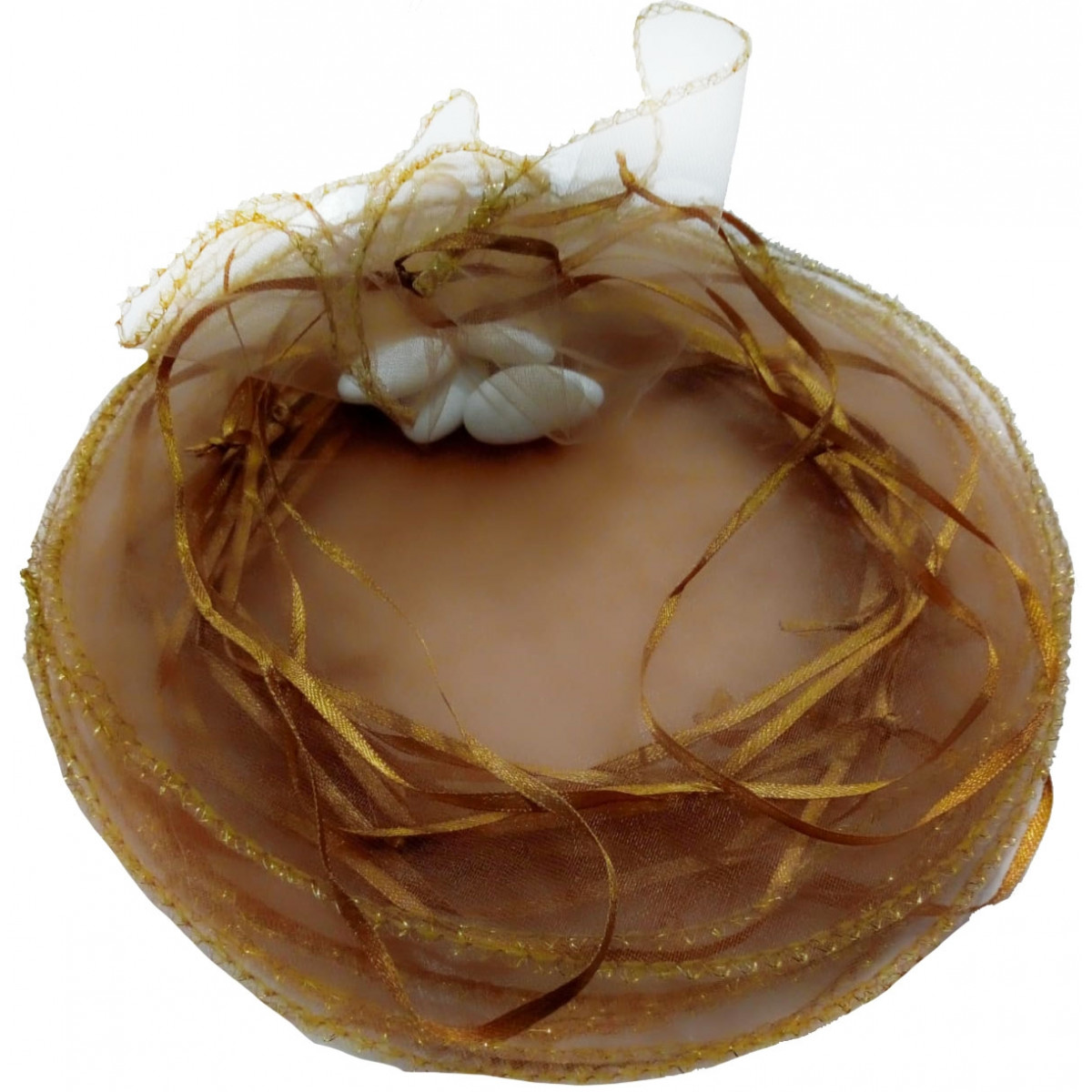 Bolsa de organza para arroz cor de marrom