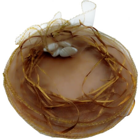 Bolsa de organza para arroz cor de marrom