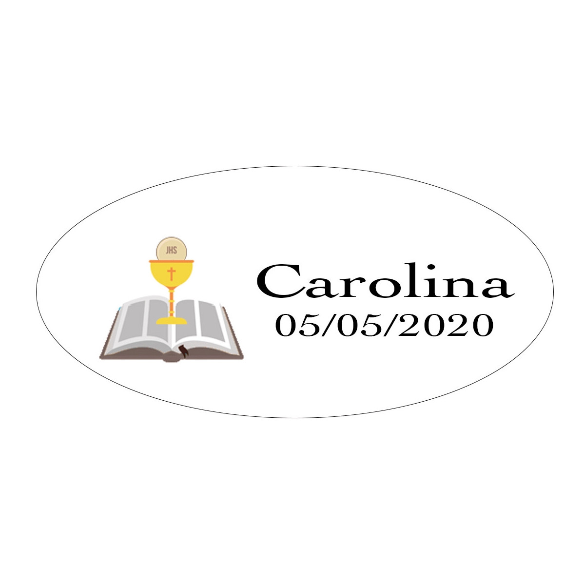 Adesivos personalizados de comunhão