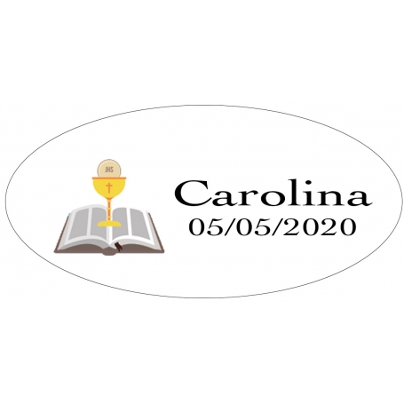 Adesivos personalizados de comunhão