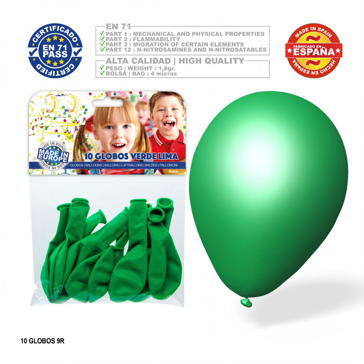 Pacote de balão verde limão