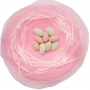 Bolsa de organza para arroz e pétalas cor de rosa claro