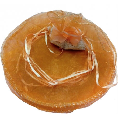 Bolsa de organza para arroz cor de laranja claro