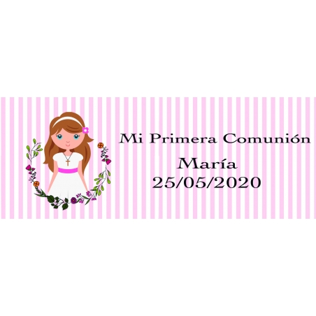 Adesivos personalizados de comunhão