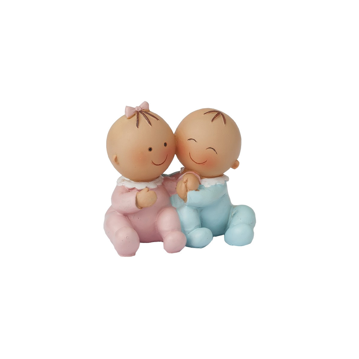 Figura batizado gêmeos para bolo barato
