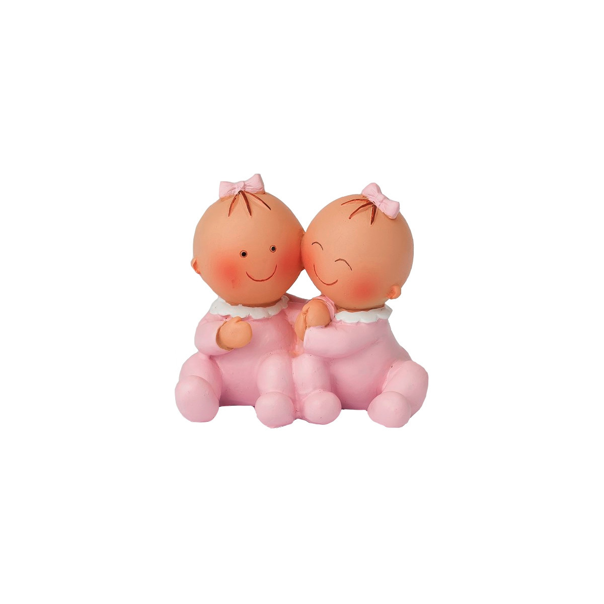 Figura batizado gêmeas para bolo barato