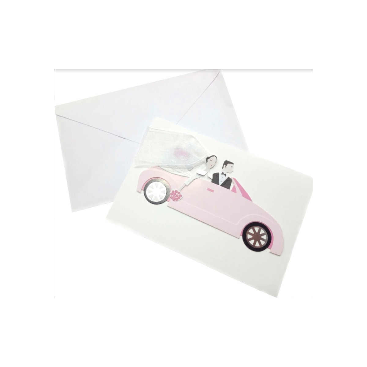 Convites de casamento em carro