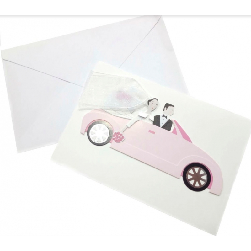 Convites de casamento em carro