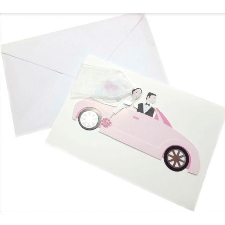 Convites de casamento em carro