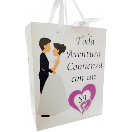 Bolsa de casamento 23 x 18 x 10 cm.