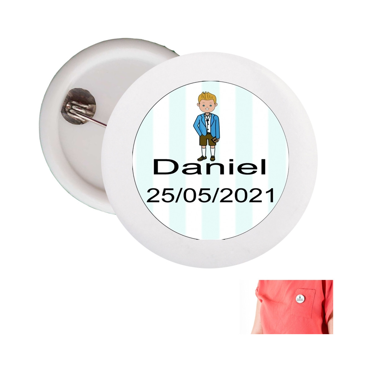 Placa personalizada menino comunhão
