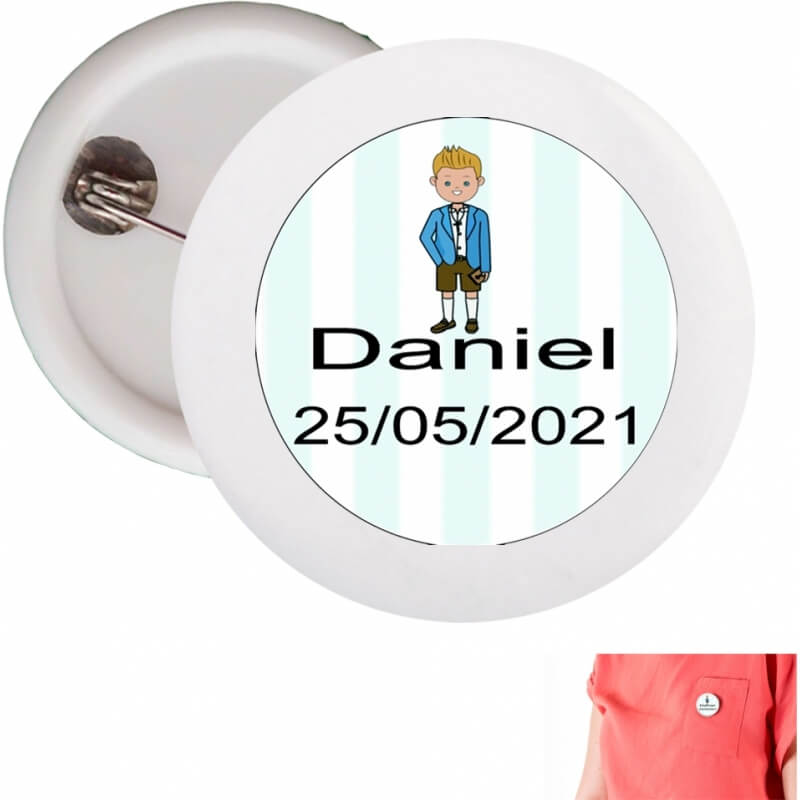 Placa personalizada menino comunhão