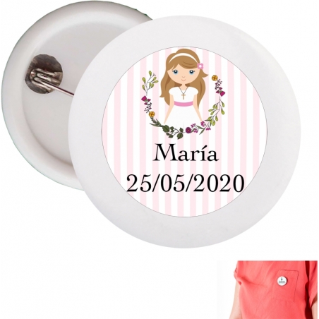 Chapa personalizada menina comunhão