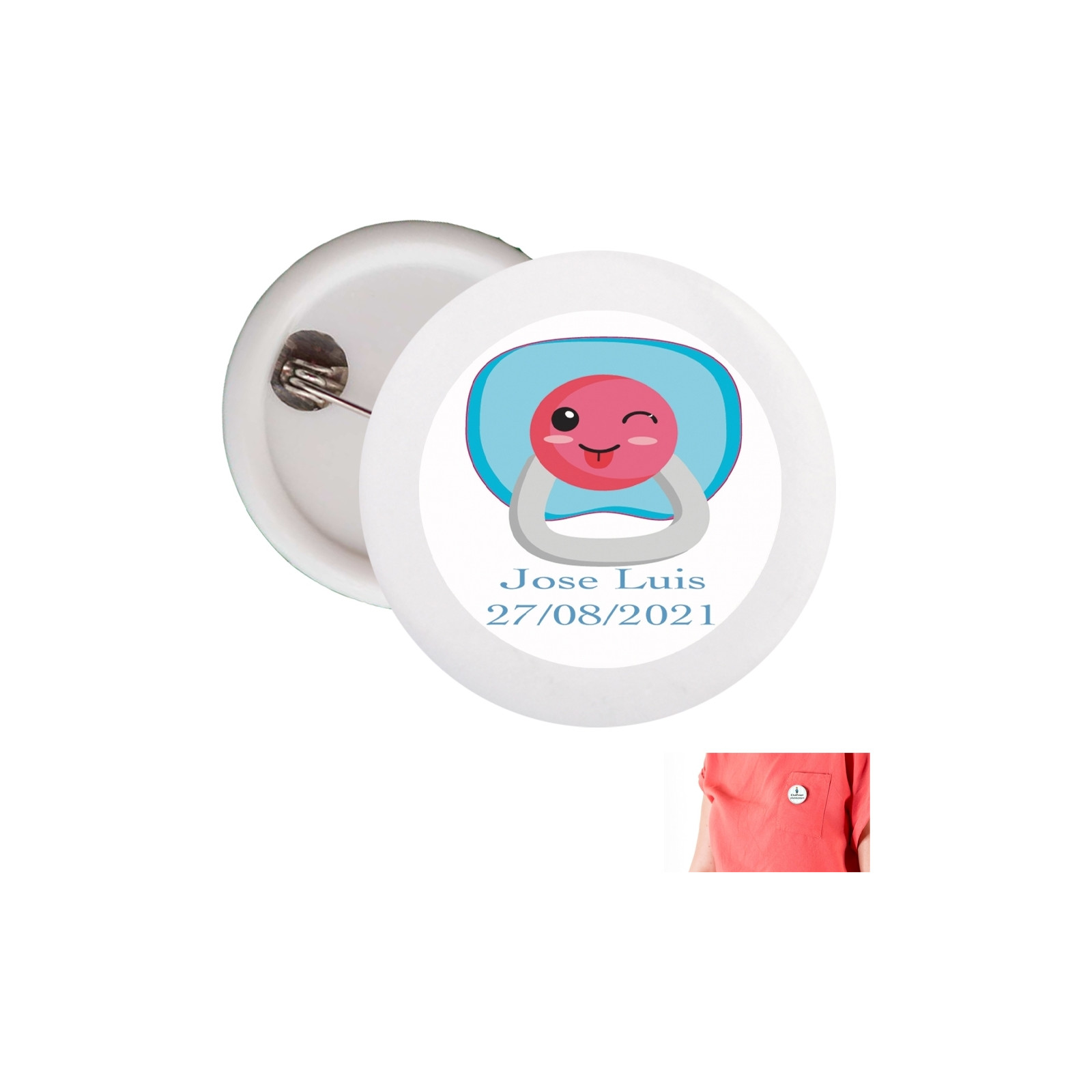 Chapa de batizado personalizada