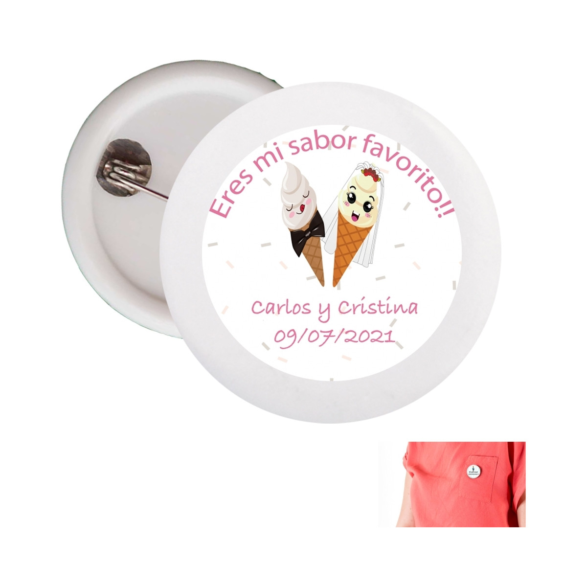 Chapas para casamentos divertidos personalizados