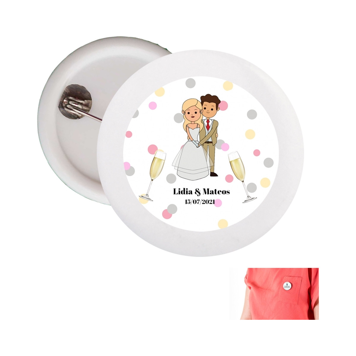 Chapas personalizadas casamento