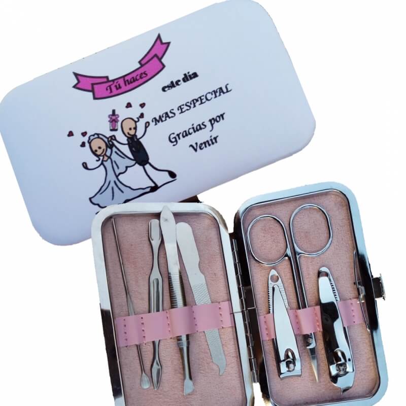 Conjunto de manicure de detalhes de casamento