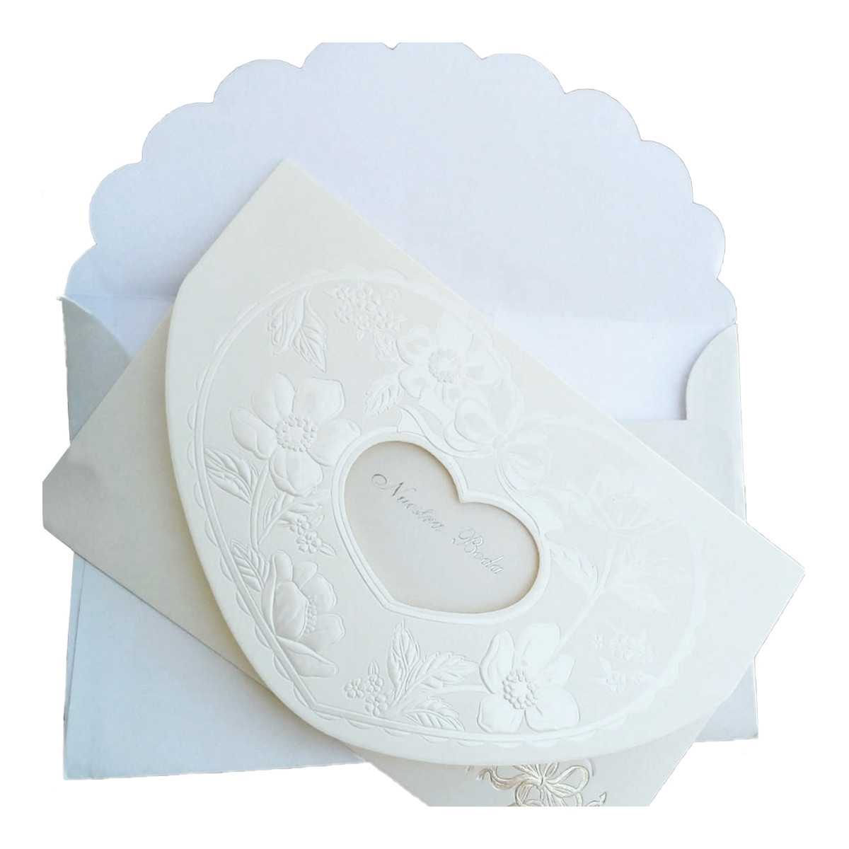 Convites de casamento de coração