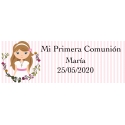 Adesivo de comunhão para meninas