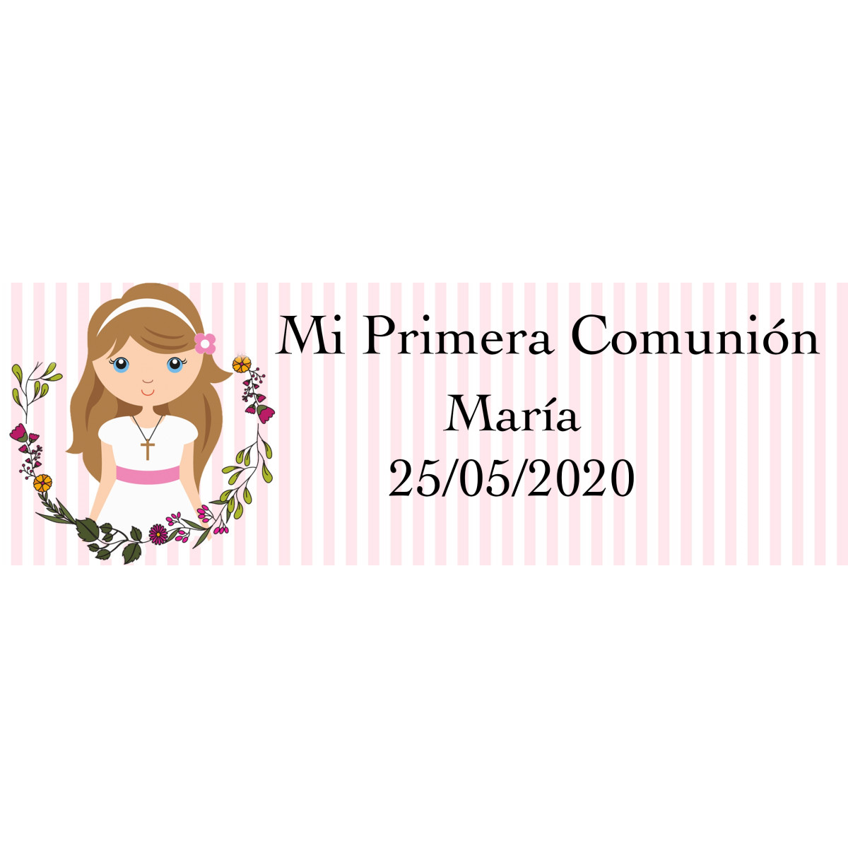 Adesivo de comunhão para meninas
