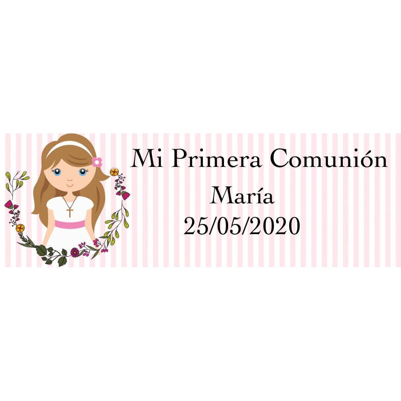 Adesivo de comunhão para meninas