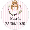 Detalhes de comunhão set de manicure meninas personalizado